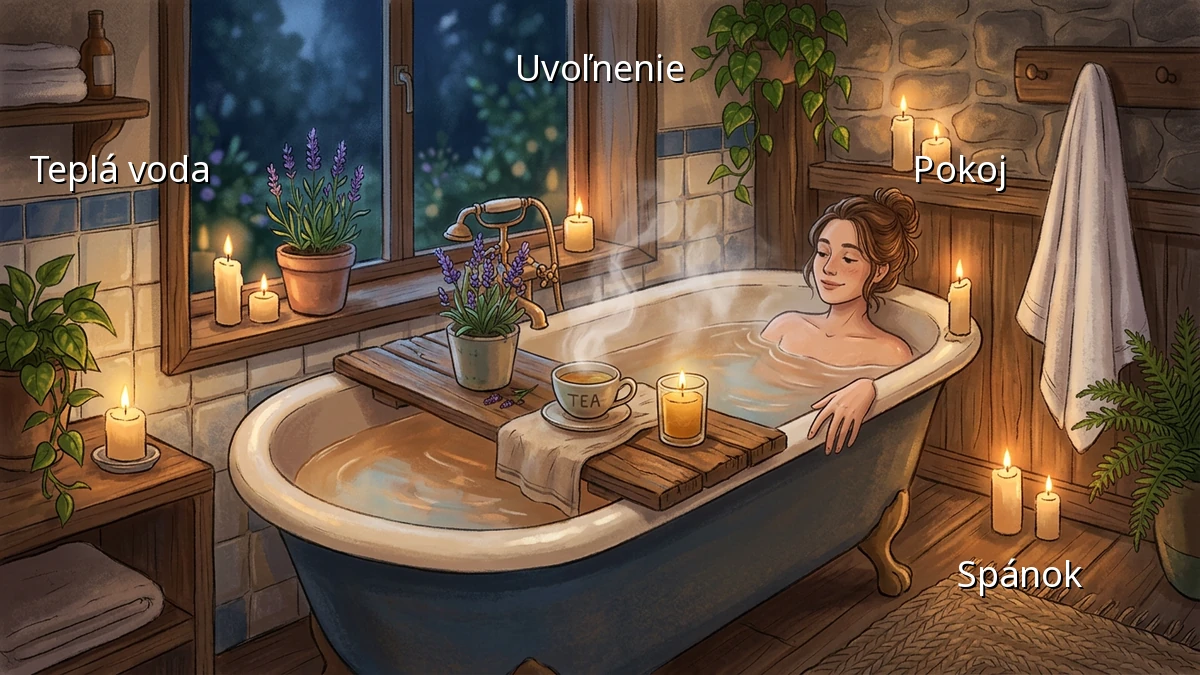 Večerný kúpeľ na odplavenie starostí