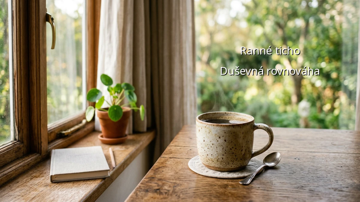 Ranná káva v tichu bez sledovania správ