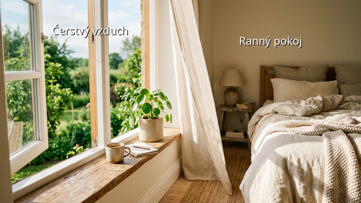 Ranné vetranie izby pre čerstvý vzduch